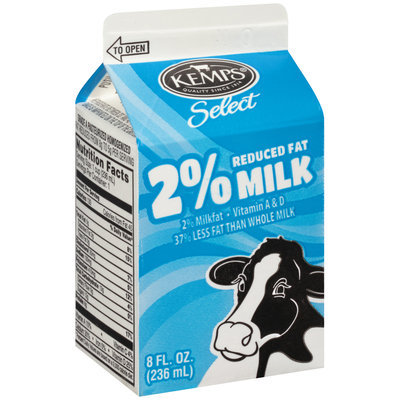 Kemps® Select 2% Reduced Fat Milk 8 fl. oz. Carton