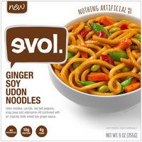 Evol Ginger Soy Udon Noodles Frozen Dinner 9 oz. Bowl