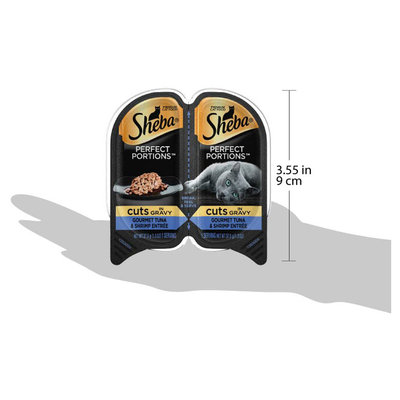 Sheba® Perfect Portions™ Cuts in Gravy Gourmet Tuna & Shrimp Entree Premium Cat Food 2-1.3 oz. Packs