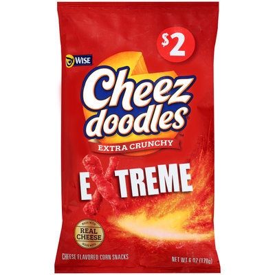 Wise® Cheez Doodles® Extreme Extra Crunchy Corn Snacks 6 oz. Bag