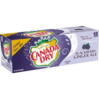 Canada Dry Blackberry Ginger Ale, 12 Fl Oz Cans, 12 Pack