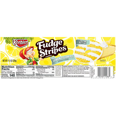 Keebler Fudge Stripes Lemon Cream Pie Cookies