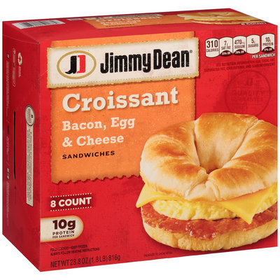 Jimmy Dean® Bacon Egg & Cheese Croissant Sandwiches 8 ct Box