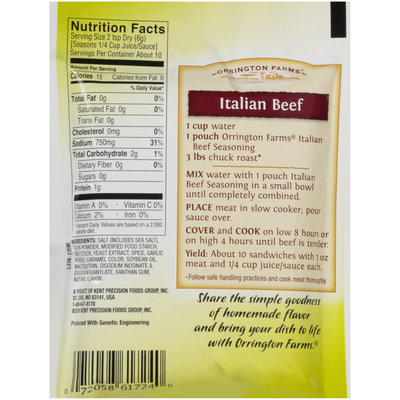 Orrington Farms® Slow Cookers Italian Beef Seasoning 2.1 oz. Packet