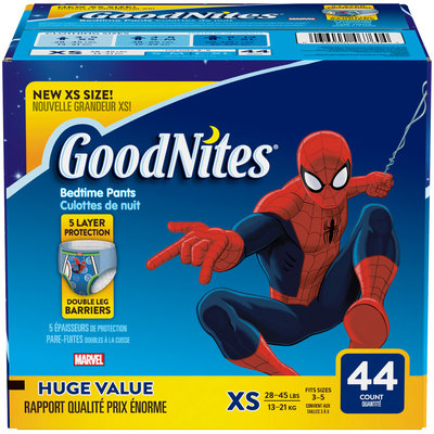 GoodNites Bedtime Pants for Boys Giga Pack (Choose Your Size) 44 ct Pack