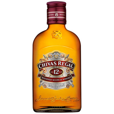Chivas Regal Scotch Whiskey Scotland 12 YO Blended Flask 200mL Bottle