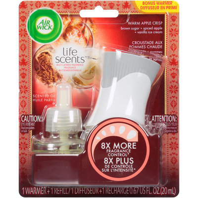 Air Wick® Life Scents™ Warm Apple Crisp Scented Oil Warmer + Refill 0.67 fl. oz. Carded Pack