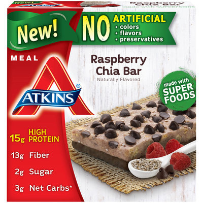 Atkins® Raspberry Chia Meal Bars 5-1.7 oz. Bars