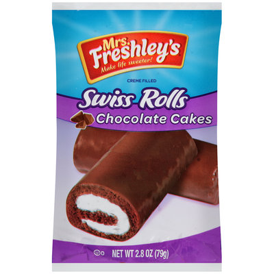 Mrs. Freshley's® Swiss Rolls Chocolate Cakes 2.8 oz Wrapper