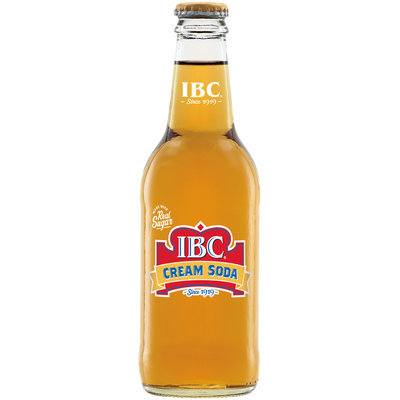 IBC Cream Soda Made with Sugar, 12 Fl Oz Glass Bottle,