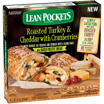 LEAN POCKETS Roasted Turkey & Cheddar Sandwiches with Cranberries