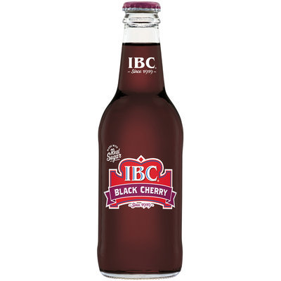 IBC Black Cherry Made with Sugar, 12 Fl Oz Glass Bottle,
