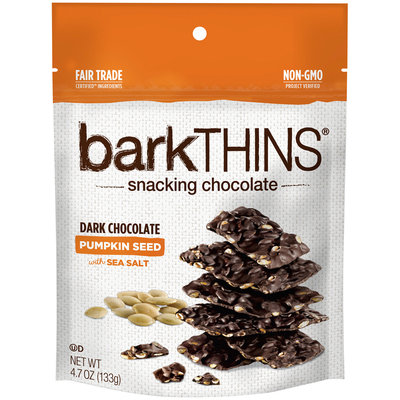 barkTHINS® Dark Chocolate Pumpkin Seed with Sea Salt Snacking Chocolate 4.7 oz Pouch
