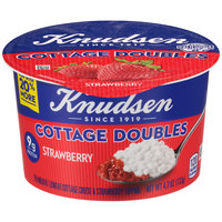 Knudsen Cottage Doubles Cottage Cheese & Strawberry Topping 4.7 oz. Tub