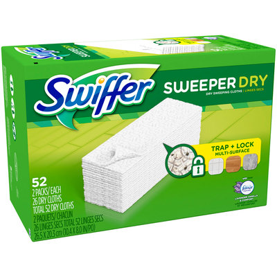Swiffer with Febreze Lavender Vanilla & Comfort Sweeper Dry Dry Sweeping Cloths 2-26 ct Packs