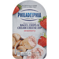 Philadelphia Multigrain Bagel Chips & Strawberry Cream Cheese Dip