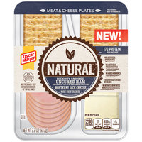 Oscar Mayer Natural Hickory Smoked Uncured Ham & Monterey Jack Meat & Cheese Plates 3.3 oz. Tray