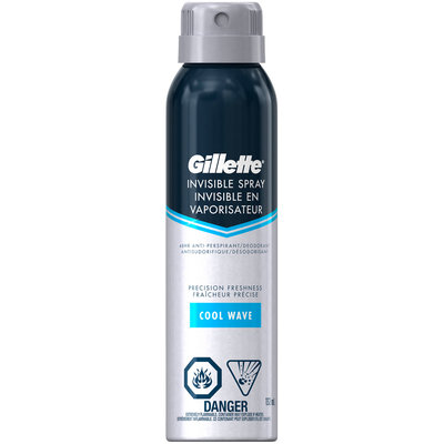 Gillette® Cool Wave Invisible Spray Anti-Perspirant & Deodorant 132 Aerosol Can