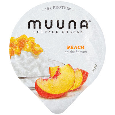 Muuna® 2% Milkfat Peach Cottage Cheese 5.3 oz. Cup