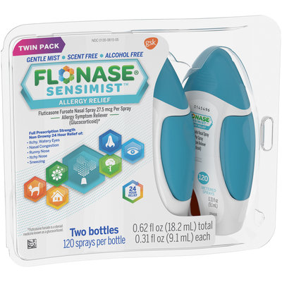 Flonase Sensimist Allergy Relief Gentle Mist Scent-Free Nasal Spray - 240 sprays Twinpack