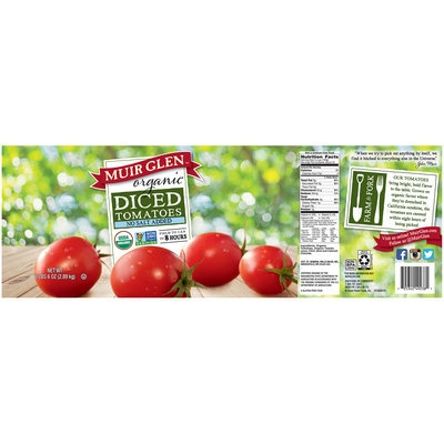 Muir Glen® Organic No Salt Added Diced Tomatoes 102 oz. Can