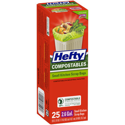 Hefty® Compostables 2.6 Gallon Small Kitchen Scrap Bags 25 ct Box