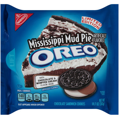 Nabisco Oreo Sandwich Cookies Mississippi Mud Pie Chocolate