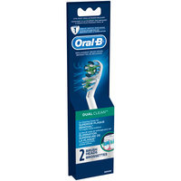 Dual Action Oral-B Dual Clean Replacement Electric Toothbrush Head 2 Count