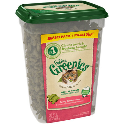 Feline Greenies™/MC Savory Salmon Flavor Cat Dental Treats 11 oz. Tub