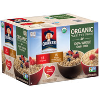 Quaker® Organic Variety Pack Original/Maple Brown Sugar Instant Oatmeal 36.5 oz. Box