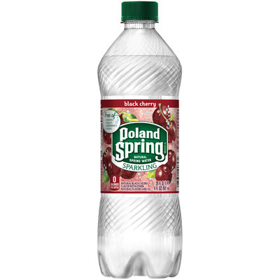 POLAND SPRING Black Cherry Sparkling Natural Spring Water 20oz Bottle