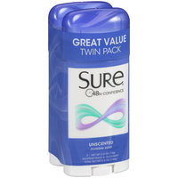 Sure® Unscented Invisible Solid Antiperspirant & Deodorant Twin Pack 2-2.6 oz. Sticks