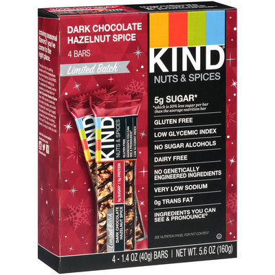 KIND® Nut & Spices Dark Chocolate Hazelnut Spice Granola Bars
