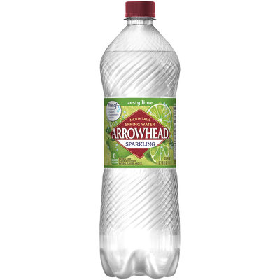 ARROWHEAD Sparkling Mountain Spring Water Lime 1L Bottle