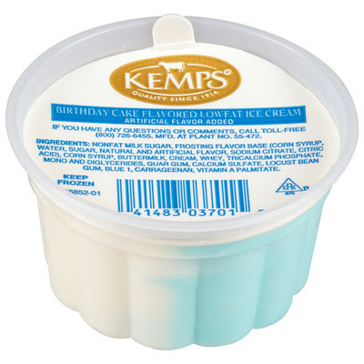 Kemps® Birthday Cake Flavored Low Fat Ice Cream 3 fl. oz. Cup