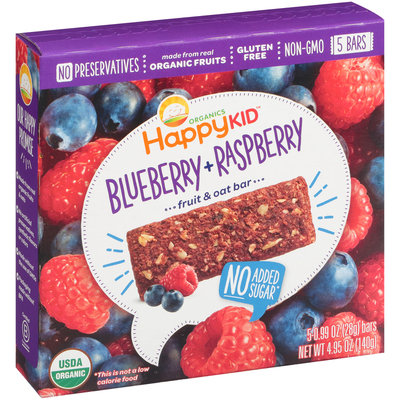 Happy Kid™ Blueberry + Raspberry Fruit & Oat Bars 5-0.99 oz. Bars
