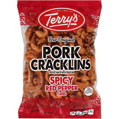 Terry's® Our Original Spicy Red Pepper Flavored Pork Cracklins 3.5 oz. Bag