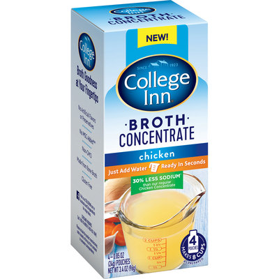 College Inn® 30% Less Sodium Chicken Broth Concentrate 4-0.85 oz. Pouches