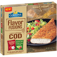 Gorton's® Flavor Fusions Classic Fajita Kickin' Hot Garlic Lime Lightly Breaded Cod 8.5 oz. Box