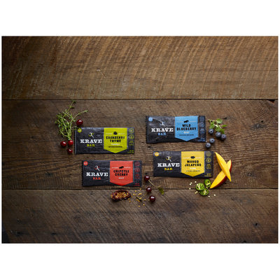 Krave® Cranberry Thyme Turkey Meat Bars 12-1.25 oz. Bars