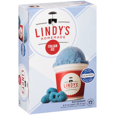Lindy's Homemade™ Blue Raspberry Italian Ice 6-6 fl. oz. Cups