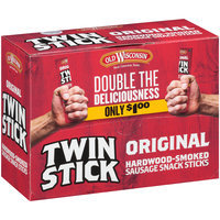 Old Wisconsin® Original Twin Stick Hardwood-Smoked Sausage Snack Sticks 24 ct Box