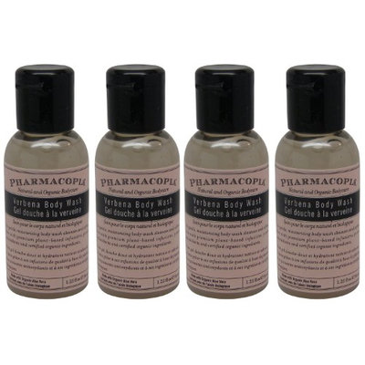 Pharmacopia Verbena Body Wash lot of 4 each 1.1oz bottles.4oz (Pack of 4)