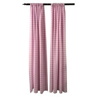 LA Linen BDcheck58x96-2Pk-PinkK37 Polyester Gingham Checkered Backdrop White & Pink - 58 x 96 in. - Pack of 2