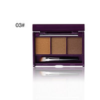 Big promotion! Eyebrow Powder Palette Hosamtel 3 Colour Professional Waterproof Lasting Eye Shadow Eyebrow Powder Makeup Tint Eyebrow Kit + Cosmetics Brush