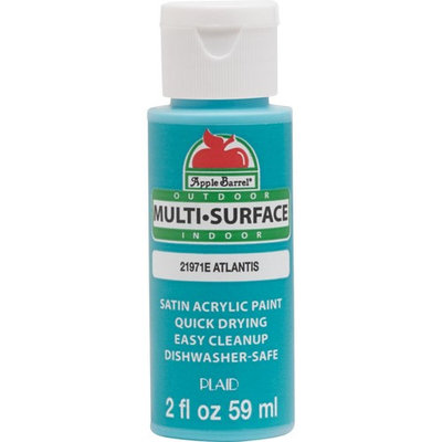 Apple Barrel Multi-Surface Satin Acrylic Paints - Atlantis Blue Paint, 2 oz.