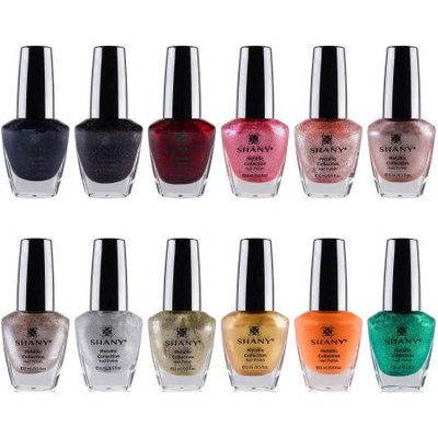 The SHANY Metallic Collection Nail Polish Set - 12 Futuristic Shades