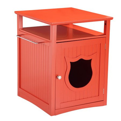 Pet Hup Hup PetHupHup Kitty Cat Thunderbox Cat Litter Box Enclosure Cherry