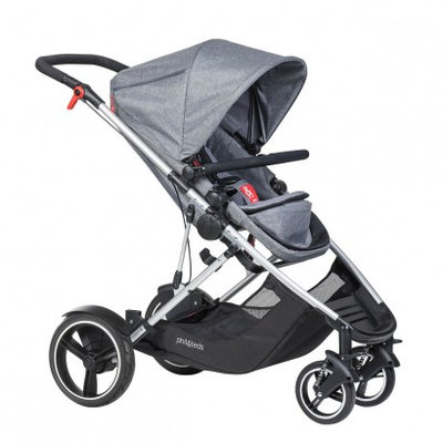 phil & teds Voyager Inline Stroller in Grey Marl