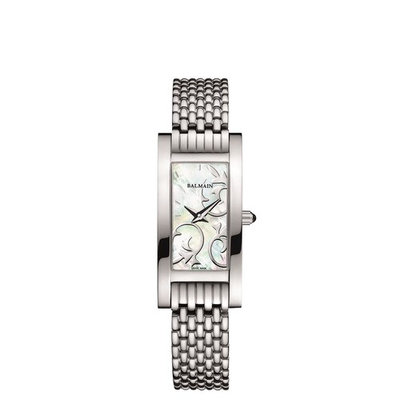 Balmain Women's Fashion Collection Silver-Tone Metal Bracelet Steel Case Quartz MOP Dial Watch B2191.33.84